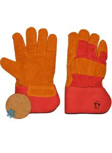 Перчатки спилковые утепленные комбинированные усиленные