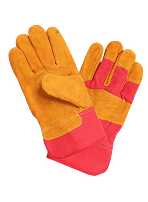 Перчатки спилковые «Русские Львы» утепленные комбинированные усиленные